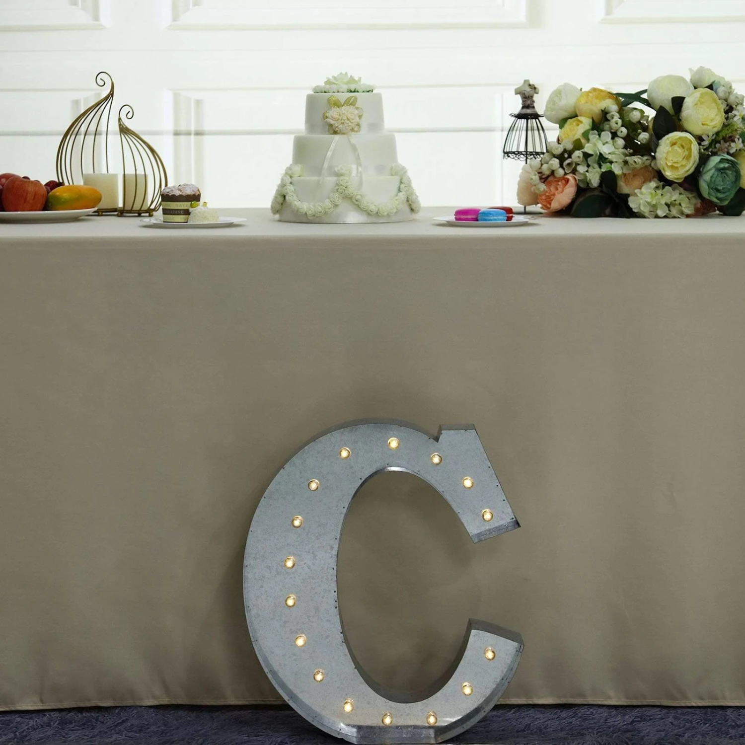 1.7 Ft Lighted Metal Marquee Silver Light Up Letter 21 1.7 Ft Lighted Metal Marquee Silver Light Up Letter - Image 19