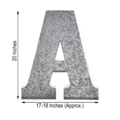 1.7 Ft Lighted Metal Marquee Silver Light Up Letter 25 1.7 Ft Lighted Metal Marquee Silver Light Up Letter -Optimal Home Decoration 1 7 ft lighted metal marquee silver light up letter 29013443280959