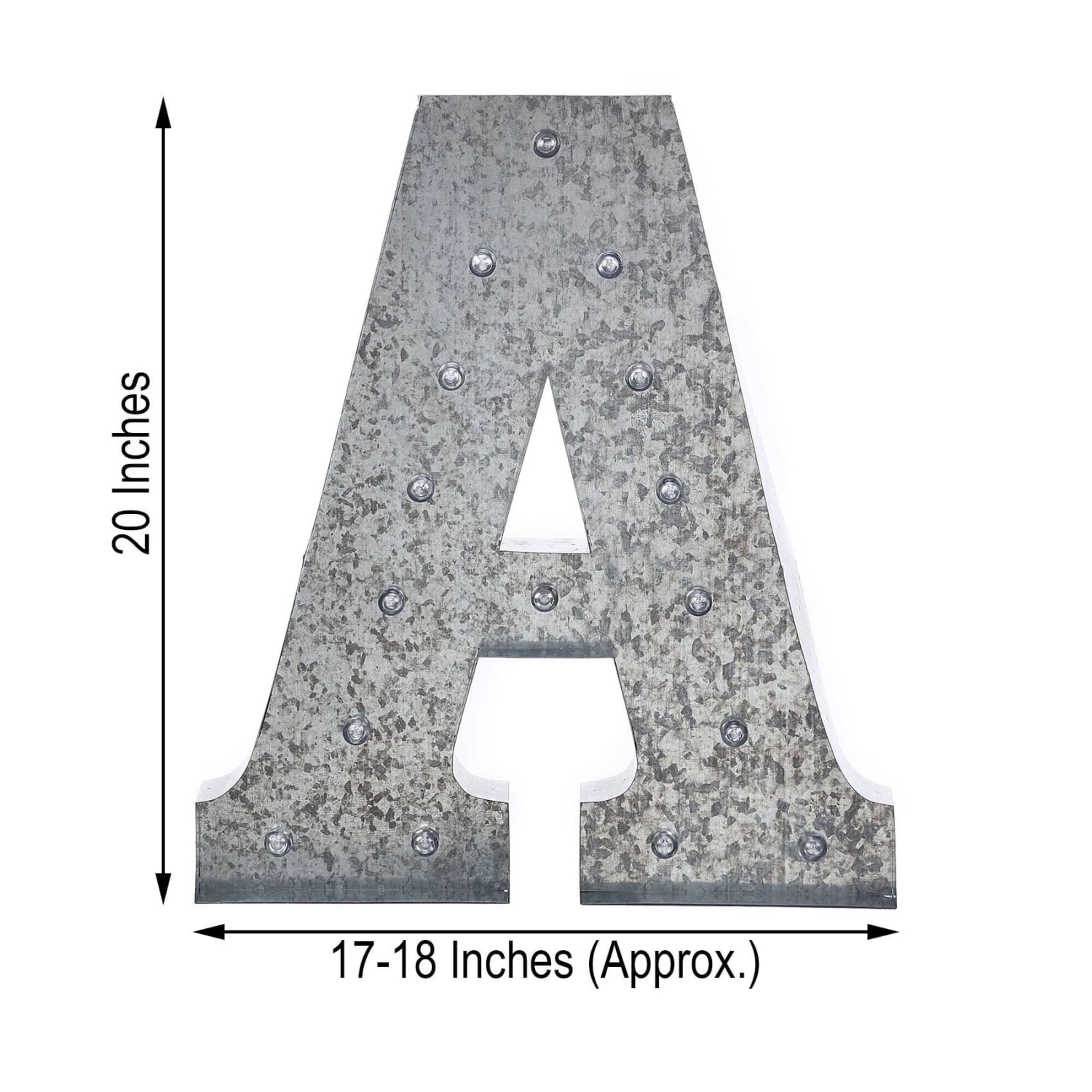 1.7 Ft Lighted Metal Marquee Silver Light Up Letter 6 1.7 Ft Lighted Metal Marquee Silver Light Up Letter - Image 4