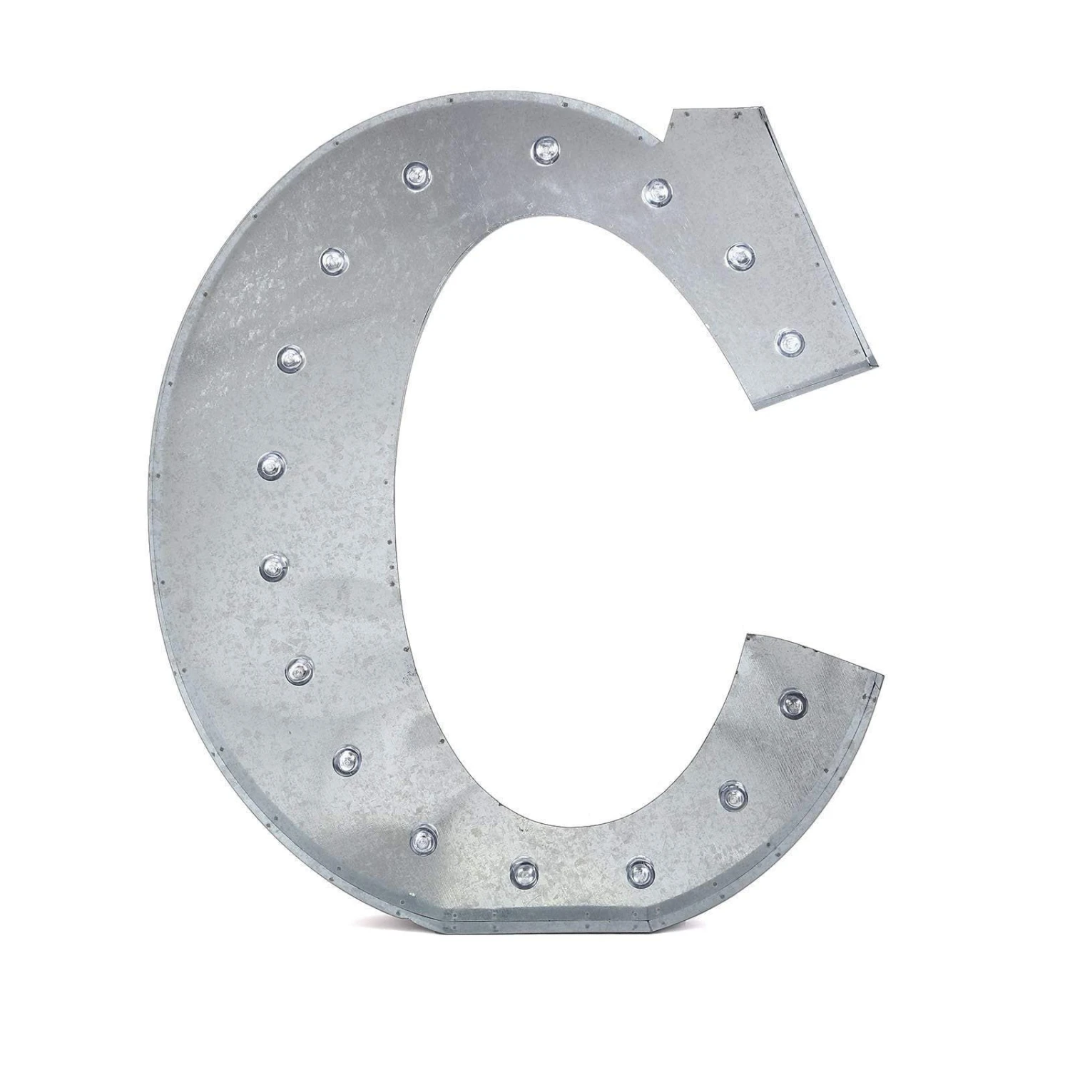 1.7 Ft Lighted Metal Marquee Silver Light Up Letter 18 1.7 Ft Lighted Metal Marquee Silver Light Up Letter - Image 16