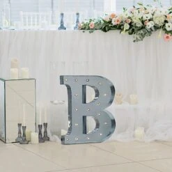 1.7 Ft Lighted Metal Marquee Silver Light Up Letter 33 1.7 Ft Lighted Metal Marquee Silver Light Up Letter -Optimal Home Decoration 1 7 ft lighted metal marquee silver light up letter 29558802415679