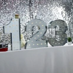 1.7 Ft Lighted Metal Marquee Silver Light Up Numbers 34 1.7 Ft Lighted Metal Marquee Silver Light Up Numbers -Optimal Home Decoration 1 7 ft lighted metal marquee silver light up numbers 29012414496831