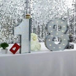 1.7 Ft Lighted Metal Marquee Silver Light Up Numbers 37 1.7 Ft Lighted Metal Marquee Silver Light Up Numbers -Optimal Home Decoration 1 7 ft lighted metal marquee silver light up numbers 29012414562367