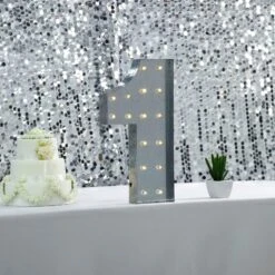 1.7 Ft Lighted Metal Marquee Silver Light Up Numbers 35 1.7 Ft Lighted Metal Marquee Silver Light Up Numbers -Optimal Home Decoration 1 7 ft lighted metal marquee silver light up numbers 29012414627903