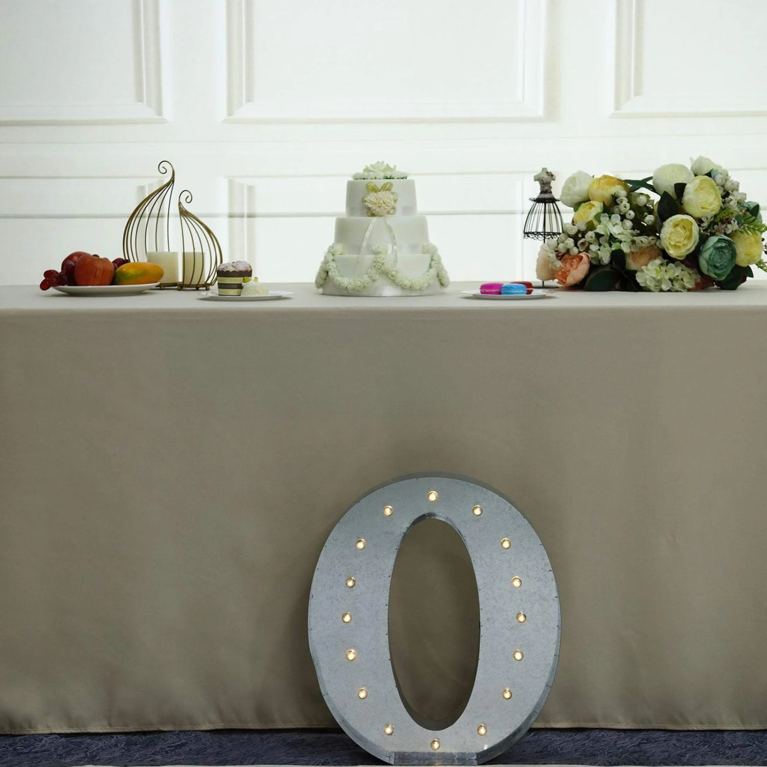 1.7 Ft Lighted Metal Marquee Silver Light Up Numbers 5 1.7 Ft Lighted Metal Marquee Silver Light Up Numbers - Image 3