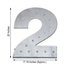 1.7 Ft Lighted Metal Marquee Silver Light Up Numbers 40 1.7 Ft Lighted Metal Marquee Silver Light Up Numbers -Optimal Home Decoration 1 7 ft lighted metal marquee silver light up numbers 29013370568767