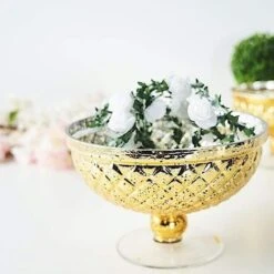 10" Mercury Glass Compote Vase Bowl Centerpiece 23 10" Mercury Glass Compote Vase Bowl Centerpiece -Optimal Home Decoration 10 mercury glass compote vase bowl centerpiece 28968364113983