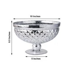 10" Mercury Glass Compote Vase Bowl Centerpiece 27 10" Mercury Glass Compote Vase Bowl Centerpiece -Optimal Home Decoration 10 mercury glass compote vase bowl centerpiece 28968364245055