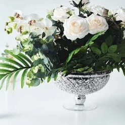 10" Mercury Glass Compote Vase Bowl Centerpiece 32 10" Mercury Glass Compote Vase Bowl Centerpiece -Optimal Home Decoration 10 mercury glass compote vase bowl centerpiece 28968364408895