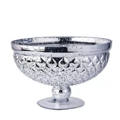 10" Mercury Glass Compote Vase Bowl Centerpiece 26 10" Mercury Glass Compote Vase Bowl Centerpiece -Optimal Home Decoration 10 mercury glass compote vase bowl centerpiece vase pb001 10 silv 28970808508479