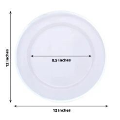 10 Round 12" Heavy Duty Plastic Charger Plates With Metallic Rim - Clear -Optimal Home Decoration 10 round 12 heavy duty plastic charger plates with metallic rim clear 30792141504575