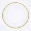 10 Round 12" Heavy Duty Plastic Charger Plates With Metallic Rim - Clear 2 10 Round 12" Heavy Duty Plastic Charger Plates With Metallic Rim - Clear -Optimal Home Decoration 10 round 12 heavy duty plastic charger plates with metallic rim clear chrg plst0016 12 clgd 30792141045823