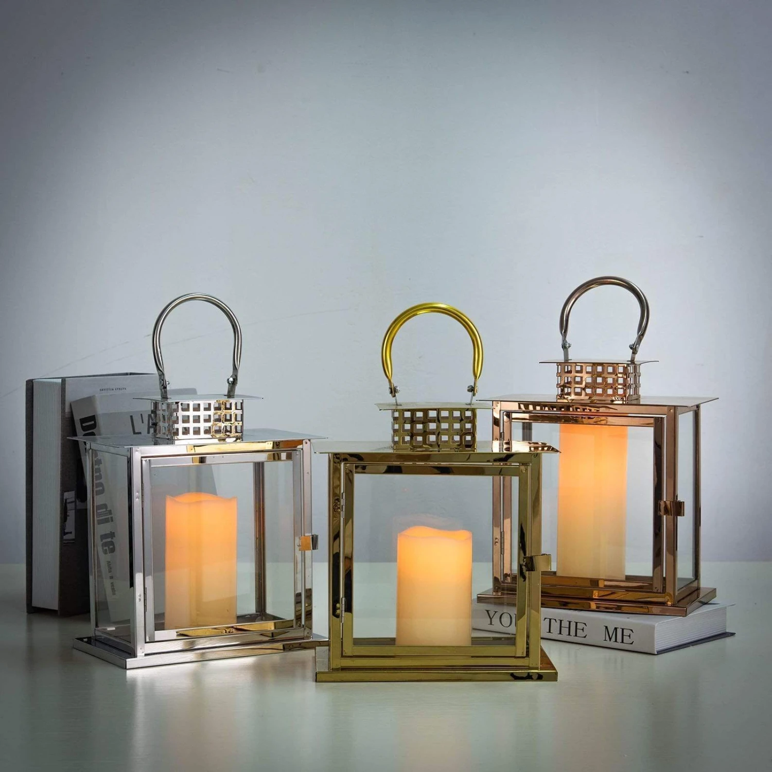 10" Tall Metal Lantern Candle Holder 14 10" Tall Metal Lantern Candle Holder - Image 12