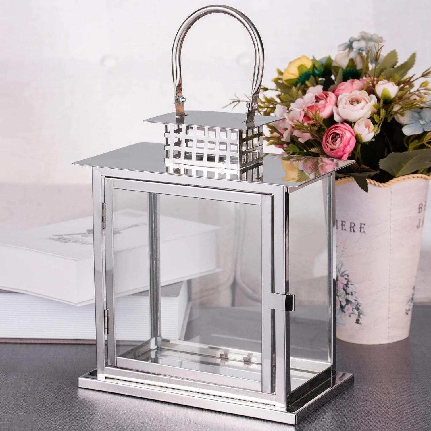 10" Tall Metal Lantern Candle Holder 17 10" Tall Metal Lantern Candle Holder - Image 15