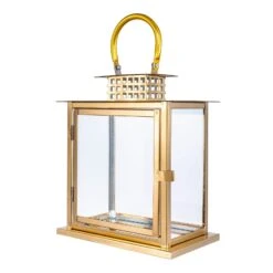 10" Tall Metal Lantern Candle Holder 23 10" Tall Metal Lantern Candle Holder -Optimal Home Decoration 10 tall metal lantern candle holder cand lant002 l gold 28929466007615