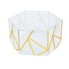 10" X 5" Hexagonal Acrylic Display Box Geometric Pedestal Riser - Clear With Gold 2 10" X 5" Hexagonal Acrylic Display Box Geometric Pedestal Riser - Clear With Gold -Optimal Home Decoration 10 x 5 hexagonal acrylic display box geometric pedestal riser clear with gold prop box 001h 10 clgd 30819142467647