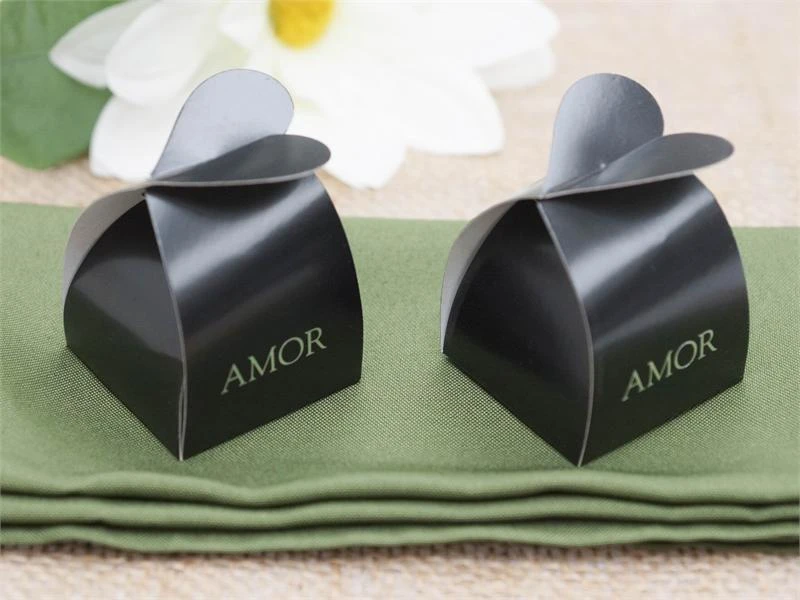 100 Amor Heart Favor Boxes
