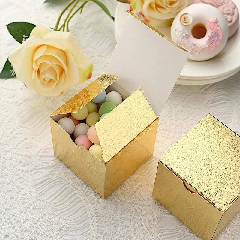 100 Wedding Favor Boxes 3" X 3" X 3" 15 100 Wedding Favor Boxes 3" X 3" X 3" - Image 13