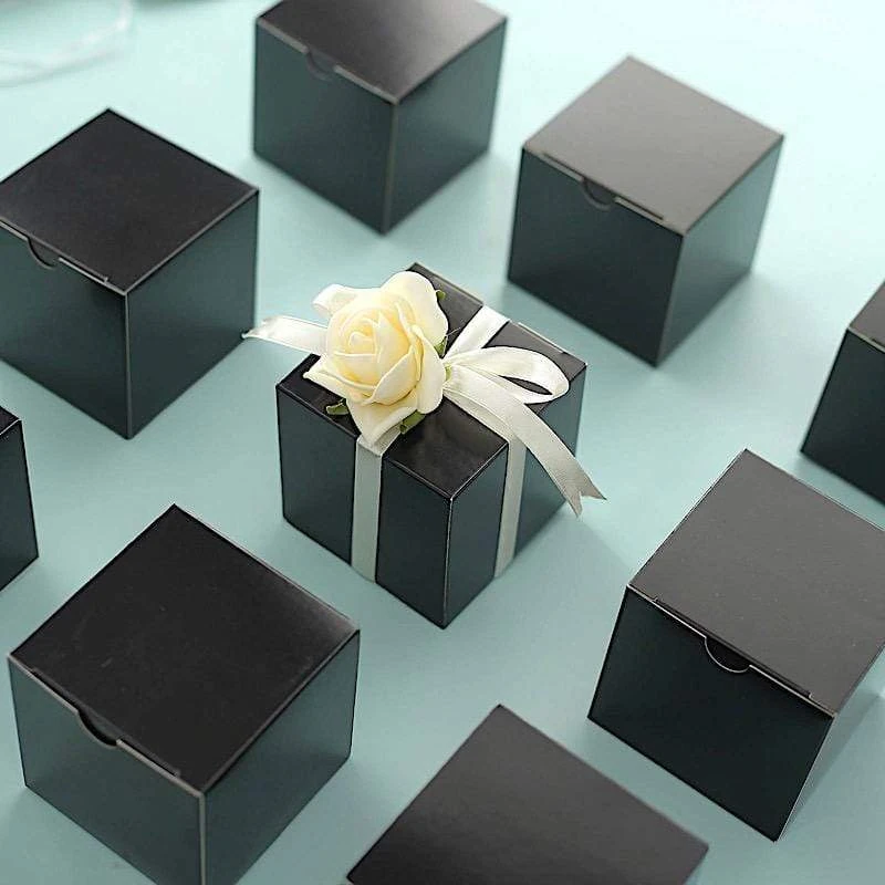 100 Wedding Favor Boxes 3" X 3" X 3" 10 100 Wedding Favor Boxes 3" X 3" X 3" - Image 8