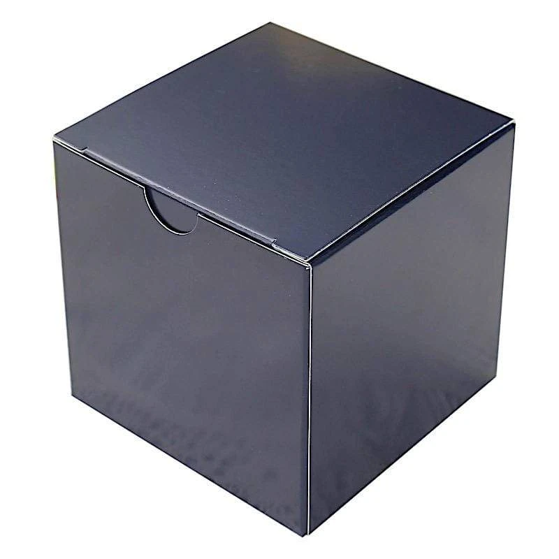 100 Wedding Favor Boxes 3" X 3" X 3" - Navy Blue