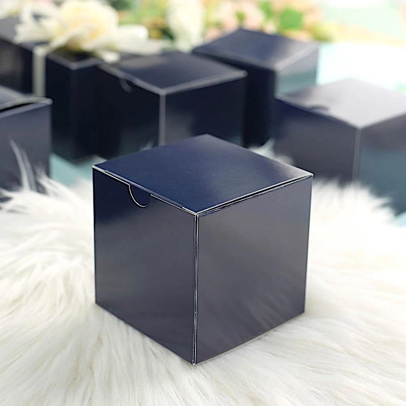 100 Wedding Favor Boxes 3" X 3" X 3" - Navy Blue 11 100 Wedding Favor Boxes 3" X 3" X 3" - Navy Blue - Image 9