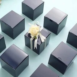 100 Wedding Favor Boxes 3" X 3" X 3" - Navy Blue 18 100 Wedding Favor Boxes 3" X 3" X 3" - Navy Blue -Optimal Home Decoration 100 wedding favor boxes 3 x 3 x 3 navy blue box 3x3 navy 28785647321151