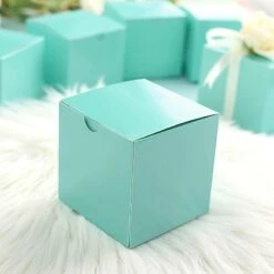 100 Wedding Favor Boxes 3" X 3" X 3" - Turquoise -Optimal Home Decoration 100 wedding favor boxes 3 x 3 x 3 turquoise box 3x3 turq 28785696604223