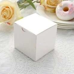 Optimal Home Decoration 40 Optimal Home Decoration -Optimal Home Decoration 100 wedding favor boxes 3 x 3 x 3 white box 3x3 wht 28785549672511