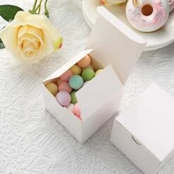 100 Wedding Favor Boxes 3" X 3" X 3" - White -Optimal Home Decoration 100 wedding favor boxes 3 x 3 x 3 white box 3x3 wht 28785549901887