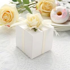 100 Wedding Favor Boxes 3" X 3" X 3" - White -Optimal Home Decoration 100 wedding favor boxes 3 x 3 x 3 white box 3x3 wht 28785596497983