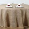 108" Burlap Round Tablecloth - Natural Brown -Optimal Home Decoration 108 burlap round tablecloth natural brown tab jute 108 nat 4734630068287