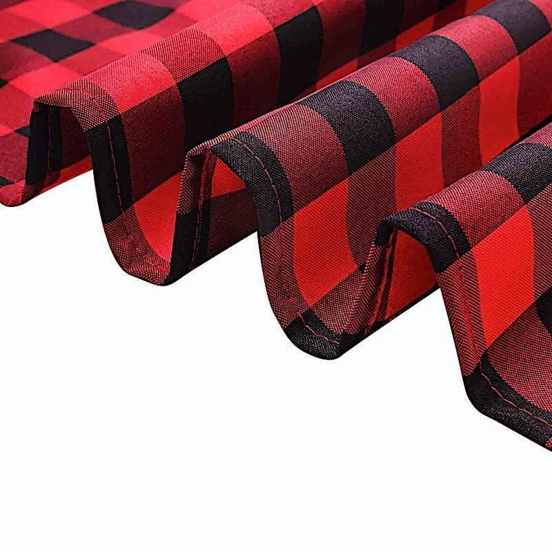 108" Checkered Gingham Polyester Round Tablecloth 10 108" Checkered Gingham Polyester Round Tablecloth - Image 8