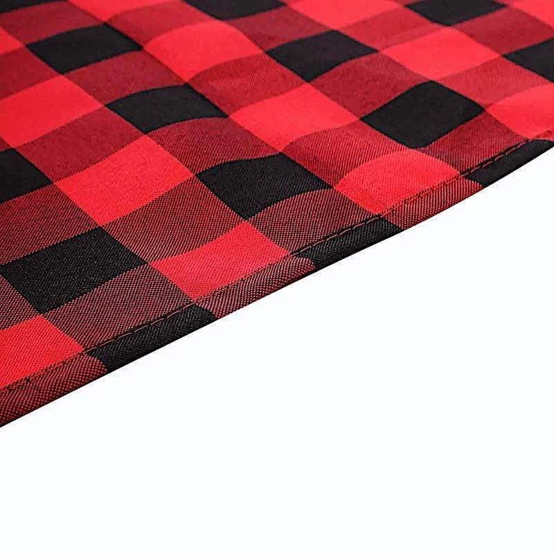 108" Checkered Gingham Polyester Round Tablecloth 9 108" Checkered Gingham Polyester Round Tablecloth - Image 7