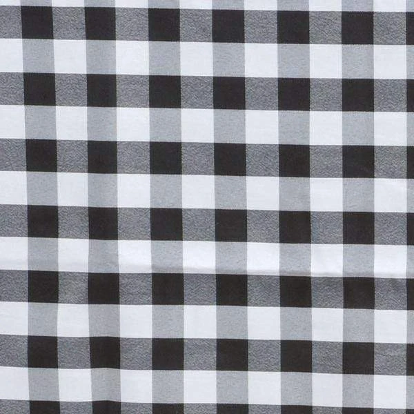 108" Checkered Gingham Polyester Round Tablecloth 20 108" Checkered Gingham Polyester Round Tablecloth - Image 18