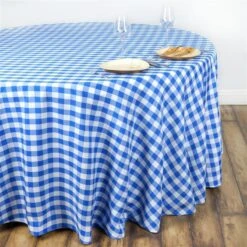 108" Checkered Gingham Polyester Round Tablecloth 41 108" Checkered Gingham Polyester Round Tablecloth -Optimal Home Decoration 108 checkered gingham polyester round tablecloth 28965747916863