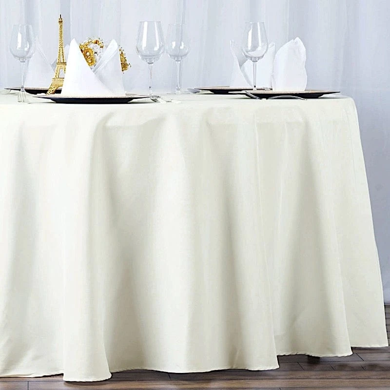 108" Premium Polyester Round Tablecloth Wedding Party Table Linens 16 108" Premium Polyester Round Tablecloth Wedding Party Table Linens - Image 14