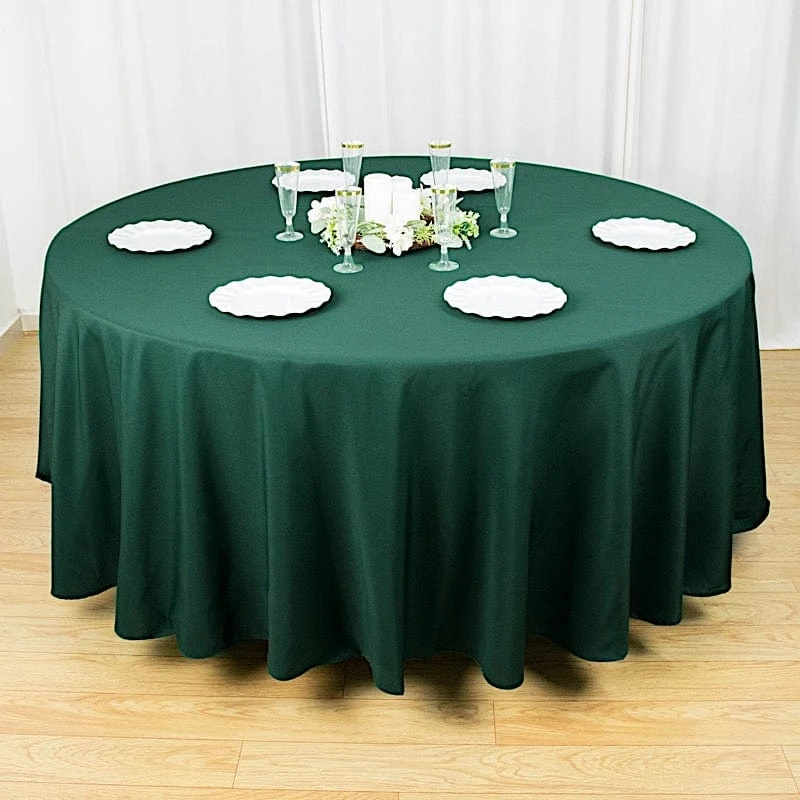 108" Premium Polyester Round Tablecloth Wedding Party Table Linens 19 108" Premium Polyester Round Tablecloth Wedding Party Table Linens - Image 17