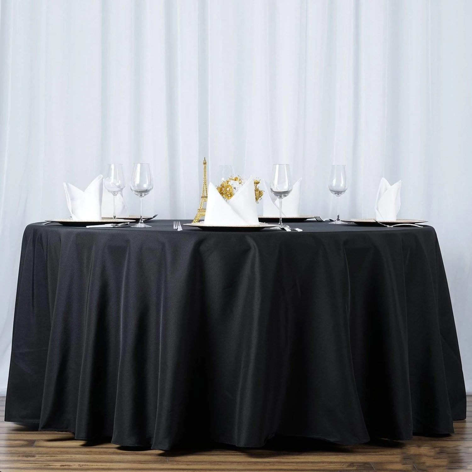 108" Premium Polyester Round Tablecloth Wedding Party Table Linens 4 108" Premium Polyester Round Tablecloth Wedding Party Table Linens - Image 2