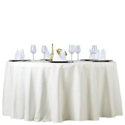 108" Premium Polyester Round Tablecloth Wedding Party Table Linens 32 108" Premium Polyester Round Tablecloth Wedding Party Table Linens -Optimal Home Decoration 108 premium polyester round tablecloth wedding party table linens tab 108 ivr prm 29290935943231