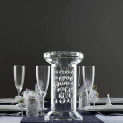 11" Tall Glass Crystal Wedding Party Centerpiece Pedestal Riser - Clear 19 11" Tall Glass Crystal Wedding Party Centerpiece Pedestal Riser - Clear -Optimal Home Decoration 11 tall glass crystal wedding party centerpiece pedestal riser clear chdlr glas 009 28531836321855