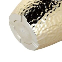 11" Tall Round Plastic Flower Plant Pot With Metallic Hammered Design 24 11" Tall Round Plastic Flower Plant Pot With Metallic Hammered Design -Optimal Home Decoration 11 tall round plastic flower plant pot with metallic hammered design 28948106018879