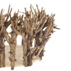 11" Wide Natural Wood Rustic Candle Holder Vase - Brown -Optimal Home Decoration 11 wide natural wood rustic candle holder vase brown wod cand 008 nat 13994672980031