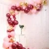 110 Pcs Balloons Garland Arch Party Decorations Kit - Pink Burgundy Clear