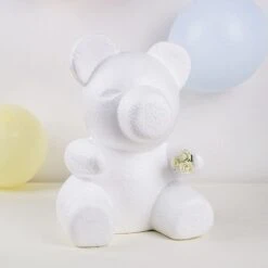 12" Tall 3D Bear Styrofoam Animals DIY Craft Arts - White -Optimal Home Decoration 12 3d foam bear crafts diy arts wholesale supplies white foam craf bear01 m 29171398901823
