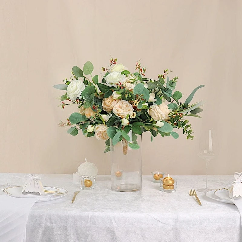 12 Pcs 10" Tall Cylinder Glass Wedding Centerpieces Vases - Clear 12 12 Pcs 10" Tall Cylinder Glass Wedding Centerpieces Vases - Clear - Image 10