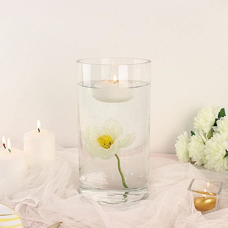 12 Pcs 10" Tall Cylinder Glass Wedding Centerpieces Vases - Clear 13 12 Pcs 10" Tall Cylinder Glass Wedding Centerpieces Vases - Clear - Image 11