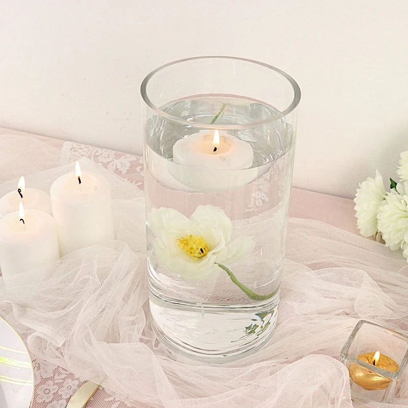 12 Pcs 10" Tall Cylinder Glass Wedding Centerpieces Vases - Clear 11 12 Pcs 10" Tall Cylinder Glass Wedding Centerpieces Vases - Clear - Image 9