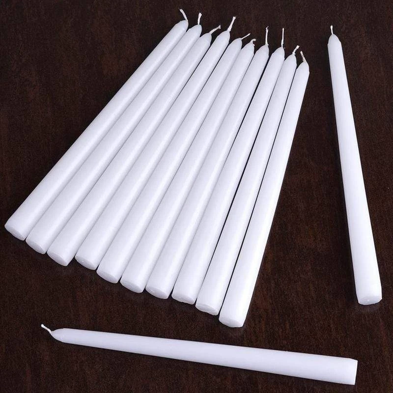 12 Pcs 10" Tall Premium Taper Candles 6 12 Pcs 10" Tall Premium Taper Candles - Image 4