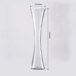 12 Pcs 15" Tall Hourglass Shaped Glass Wedding Vases - Clear -Optimal Home Decoration 12 pcs 16 tall hourglass shaped glass wedding vases clear vase a9 16 28588707414079
