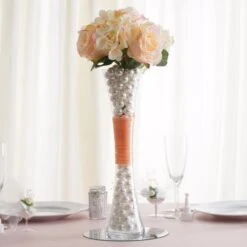 12 Pcs 15" Tall Hourglass Shaped Glass Wedding Vases - Clear -Optimal Home Decoration 12 pcs 16 tall hourglass shaped glass wedding vases clear vase a9 16 28588710002751